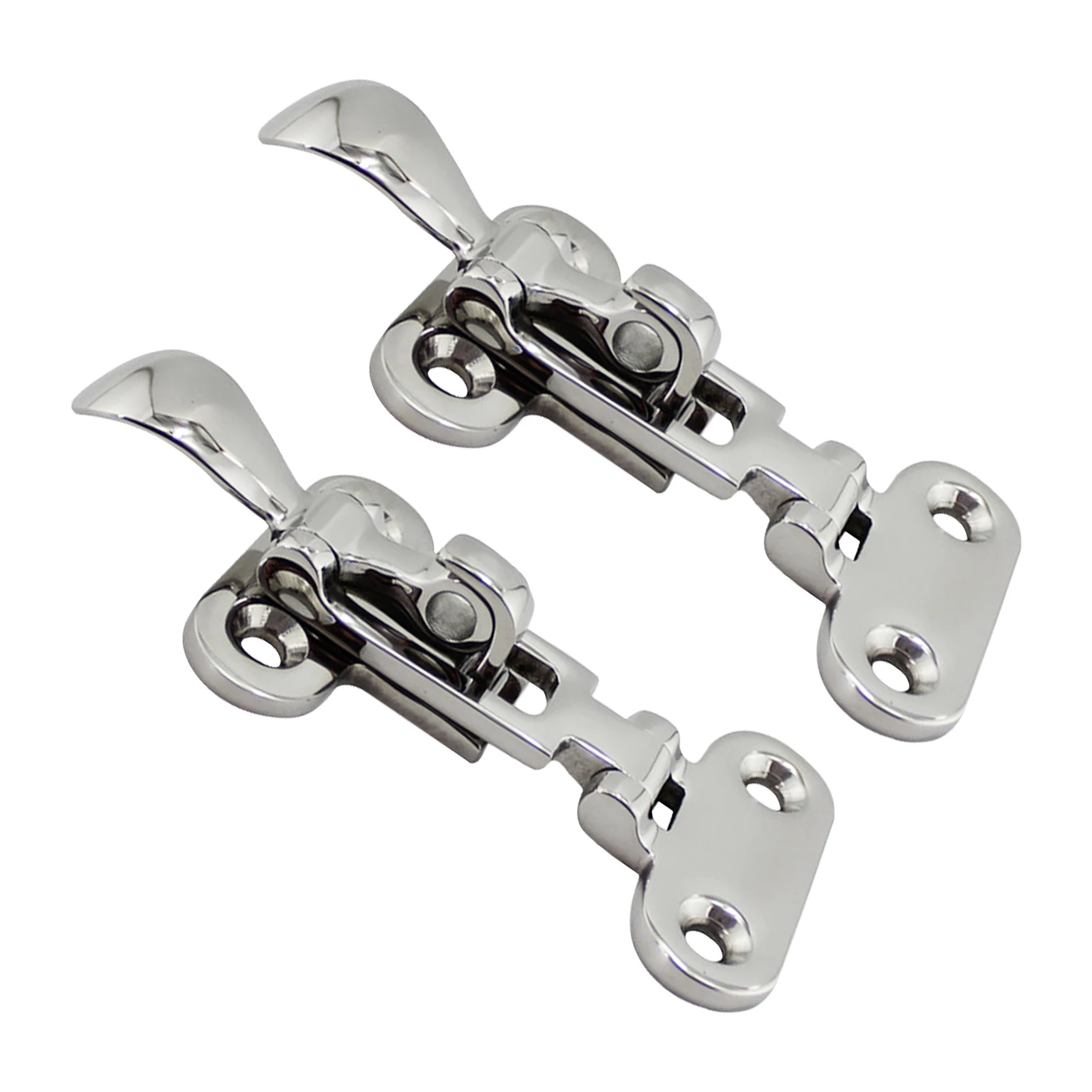 

2pcs Boat Lockable Hold Down Clamp Marine Solid Replacement Anti Rattle Hardware Fasteners Durable For Deck Mirror Polish