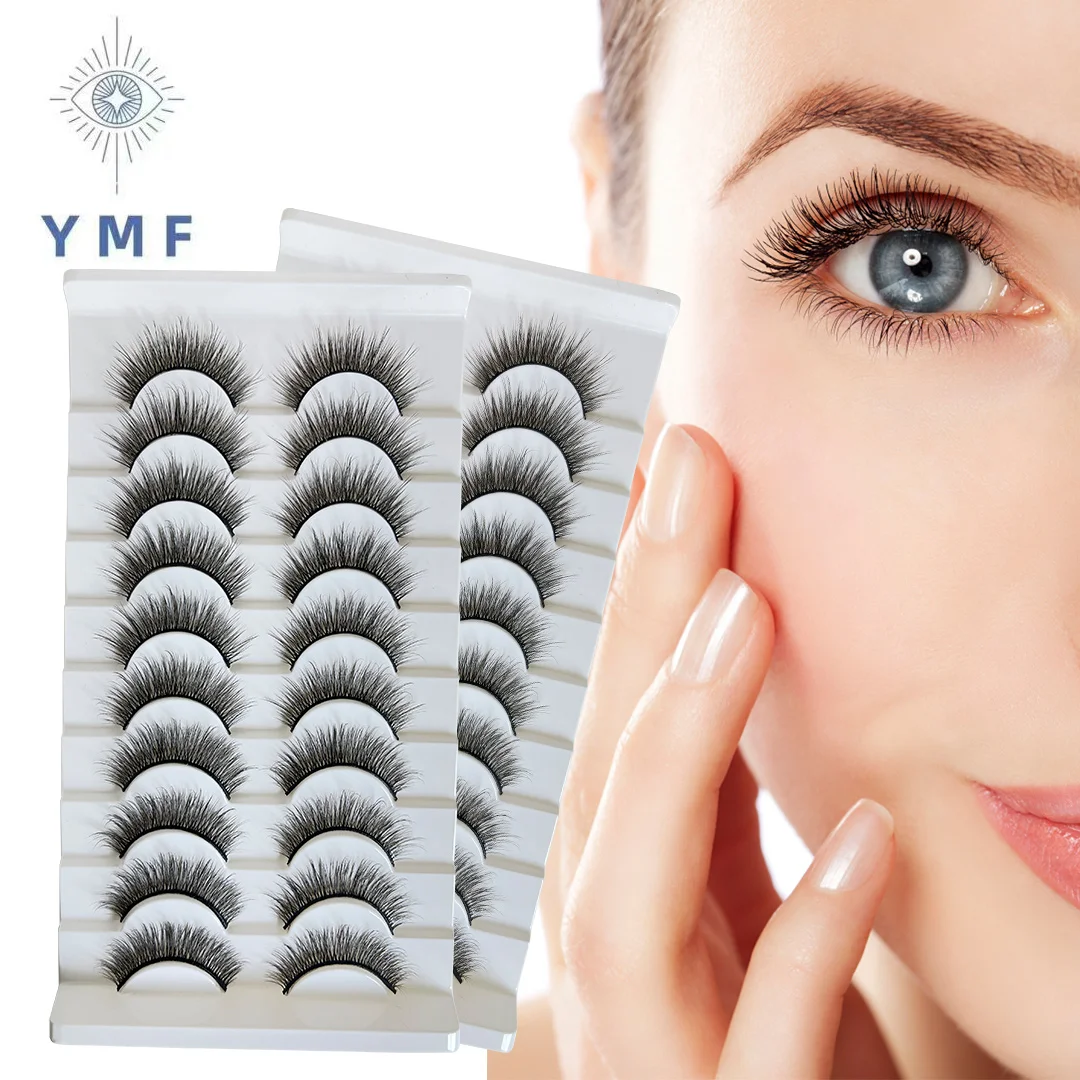 

10 пар, натуральные ресницы для наращивания, 10 пар