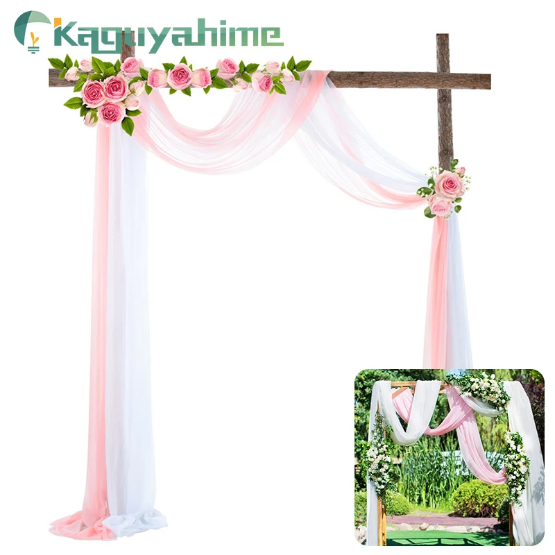 

Kaguyahime Свадебные тюлевые шифоновые 70*550 см Ткань Арка драпировка отвесная сделай сам свадебные драпированные занавески для свадебной вечеринки фон Декор