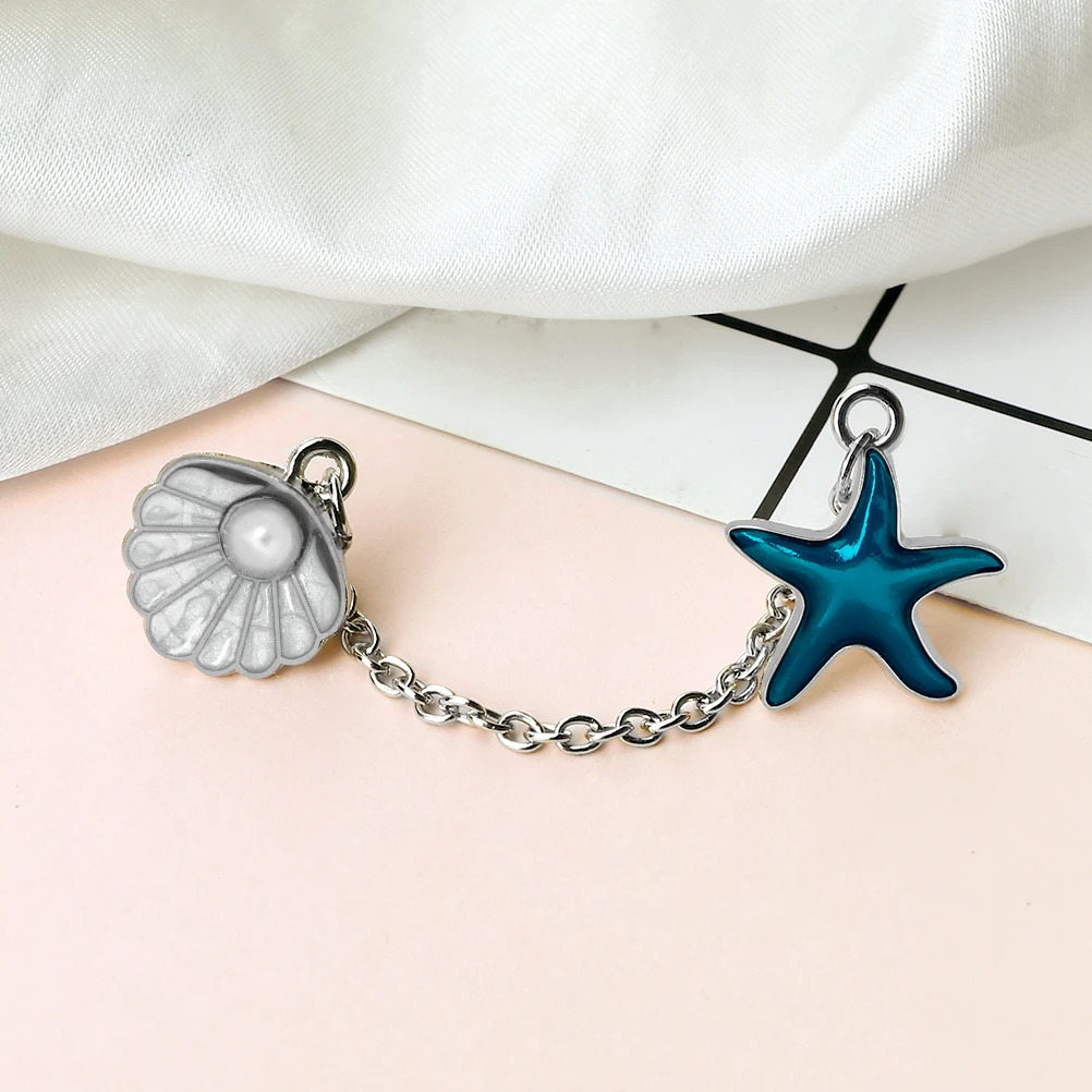 Эмалированная брошь в виде морской звезды