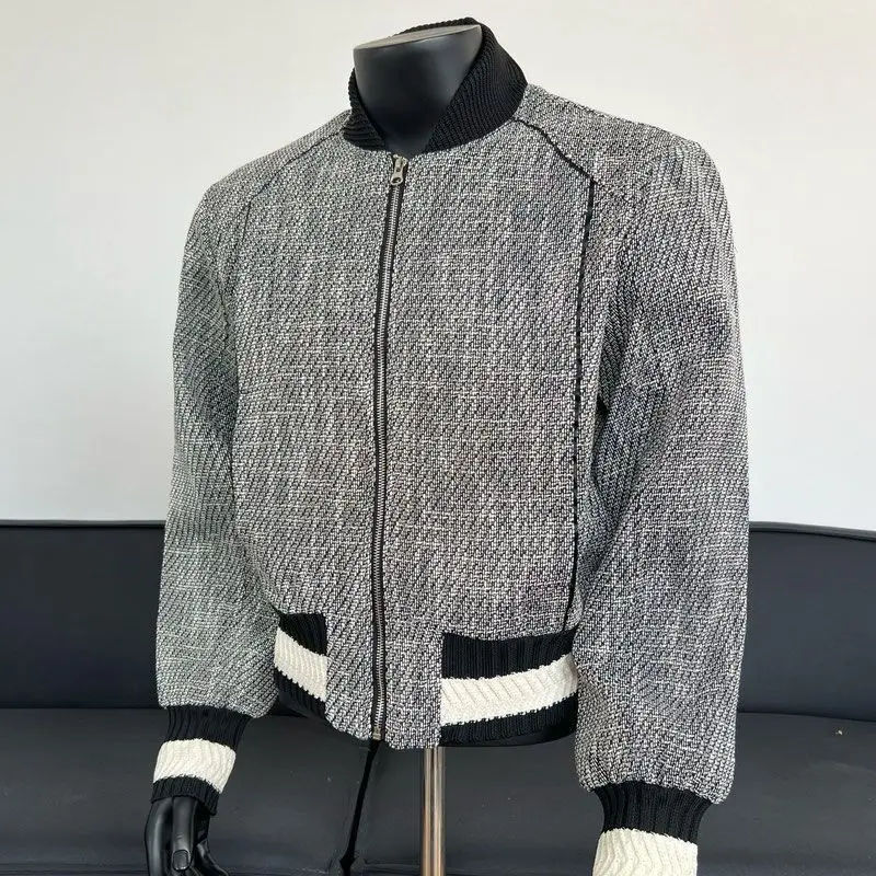 Осень-зима новинка Xiaoxiangfeng мужская вязаная универсальная тонкая куртка с крупным