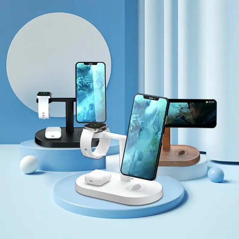 

Wireless Charging Fast Magnetic Charger For Phone Universal 3 In 1 Wireless Charging Station Watch Earphones Phone Charger
