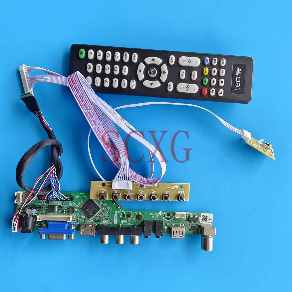 

For B156XW02 V3 1366 768 TV Analog Signal LVDS 40 Pin LED Screen AV VGA USB HDMI-Compatible 15.6" LCD Controller Board DIY Kit