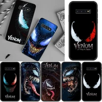 marvel venom phone case for samsung galaxy s7 edge plus s9 s20plus s20ultra s10lite s225g s10 note20ultra case