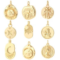 diy pendant charms for jewelry making butterfly leaf plant coin charms jewelry charms earrings necklace bracelet brass copper