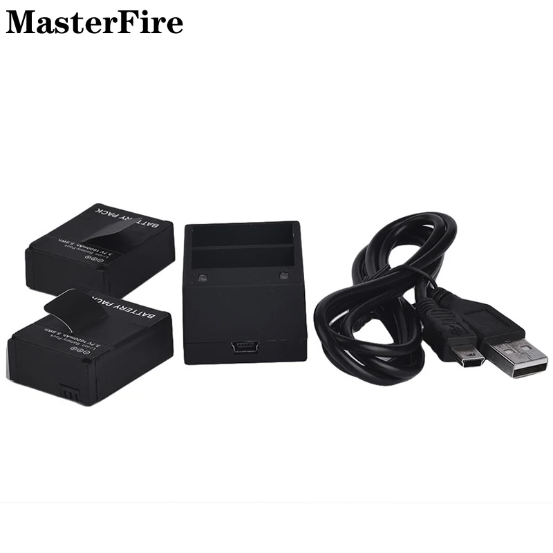 Двойное зарядное устройство USB + 2 шт. AHDBT-301 1600 мАч батареи для Gopro HD Hero 3 Hero3