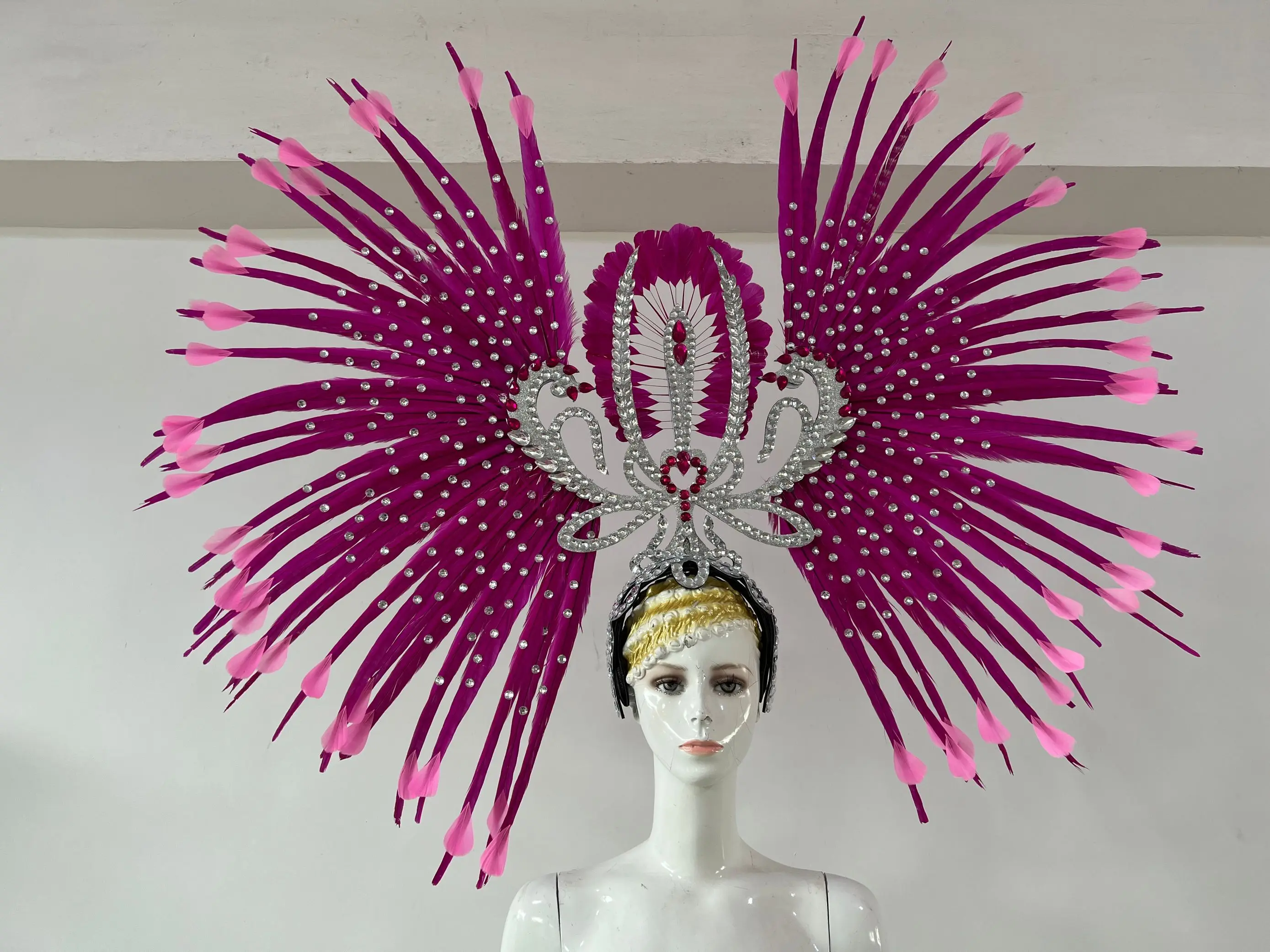 Латинские танцы Самба аксессуары Изысканная мода головной убор перья нежной