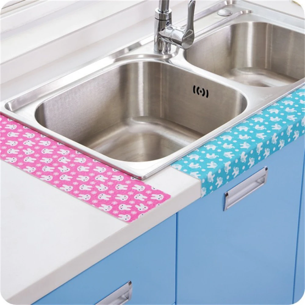 

Bathroom Gadgets Non-marking Stickers Electrostatic Adhesive Printed Suede Surface Hygroscopic Stickers Kitchen Sink