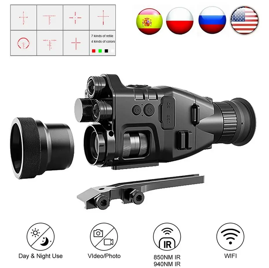 Henbaker CY789 инфракрасный прибор ночного видения 1080 нм цифровой Монокуляр с Wi-Fi APP P HD