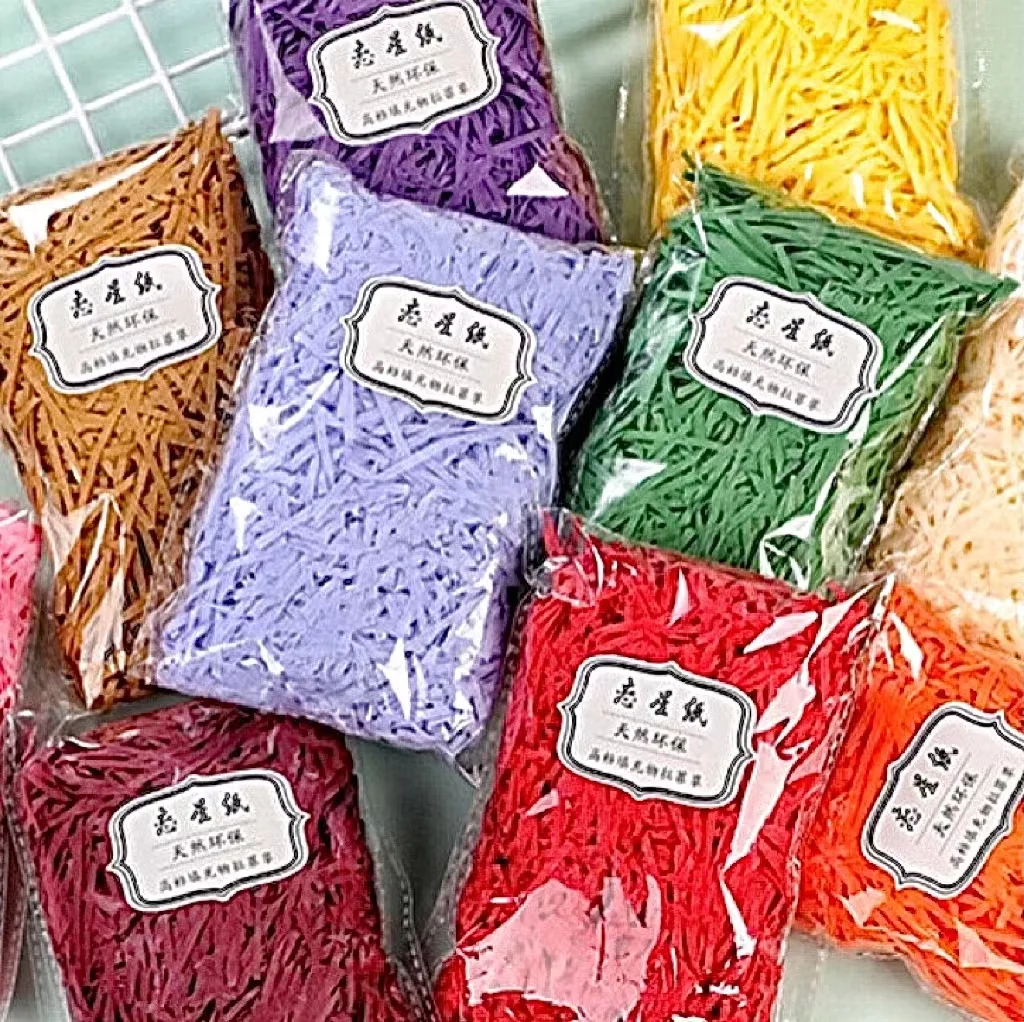 

30g Colorful Shredded Paper Confetti Recyclable DIY Birthday Wedding Party Gift Bags Filling Tissue Decoration Accessories