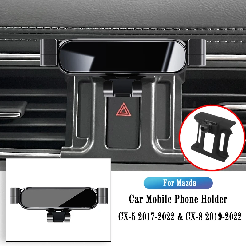 

Metal Car Holder For Mazda CX-5 2015-2022 CX8 2019-2022 Gravity Navigation Bracket GPS Stand Air Outlet Clip Rotatable Support