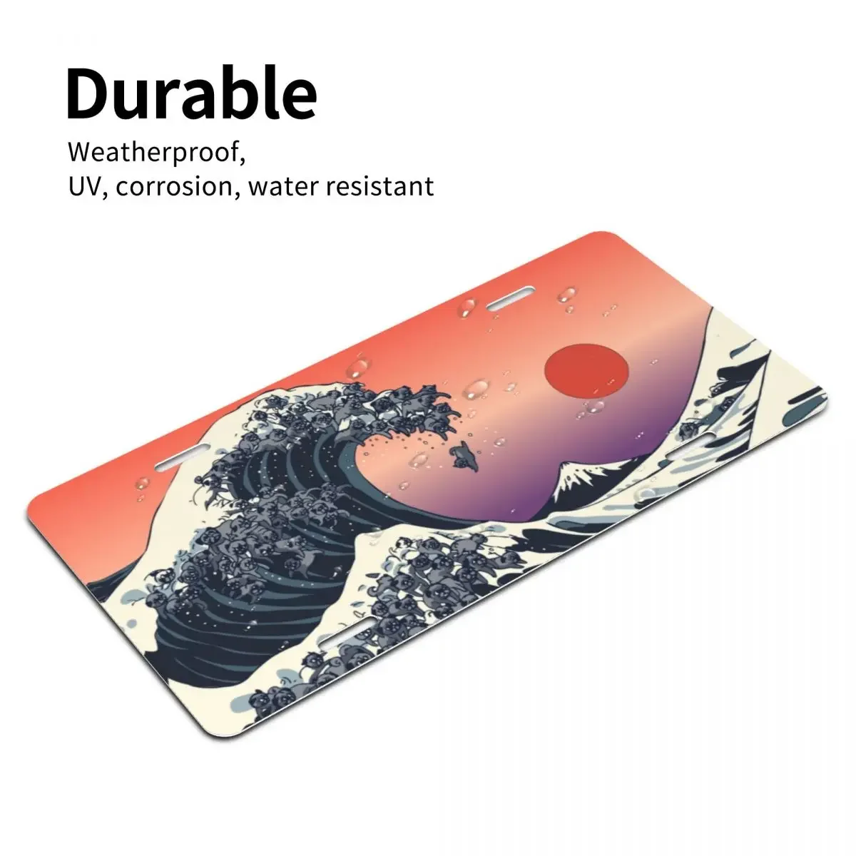 The Great Wave Off Kanagawa номерной знак Katshushika Hokusai стиль декоративный автомобиль передний