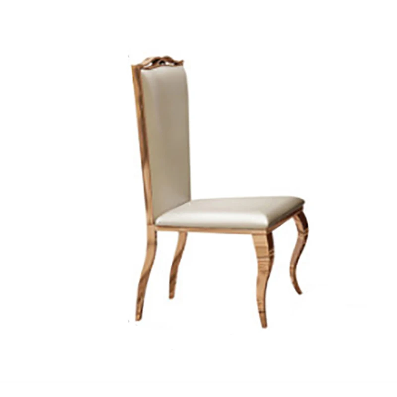 Simple Leather Round Back Home Back Chair Factory Wholesale Banquet Chair Kitchen Furniture Hy