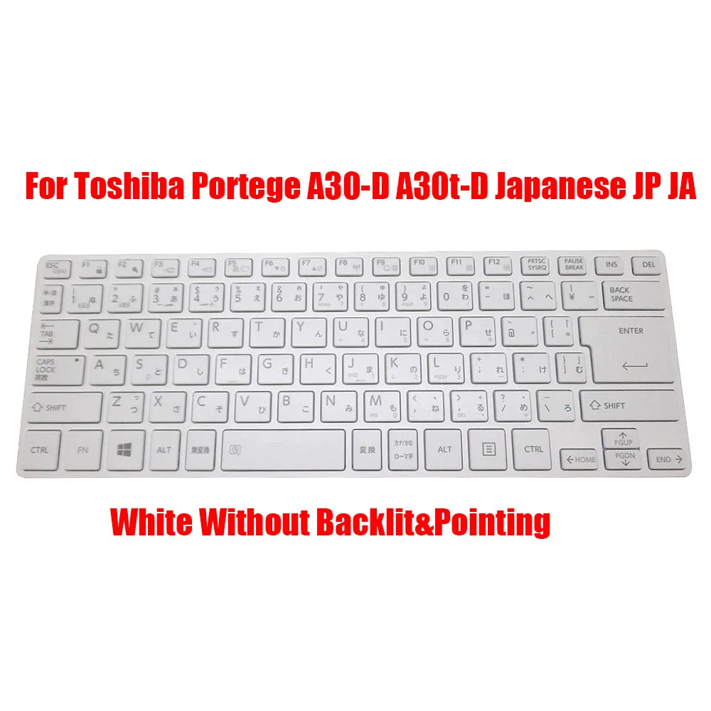 

English US Laptop Keyboard For Toshiba Portege A30-D A30t-D Black With Backlit&Pointing New