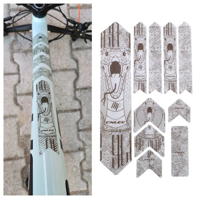 

3D Bicycle Paster Frame Scratch-Resistant Protector MTB Best Glue Removeable Stickers Anti-Skid Push Guard Frame Cover