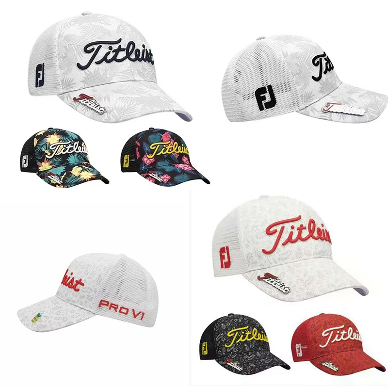 

2021 Мужская и женская кепка для гольфа с маркировкой, бейсболка, солнцезащитный и дышащий Повседневный Модный милый головной убор