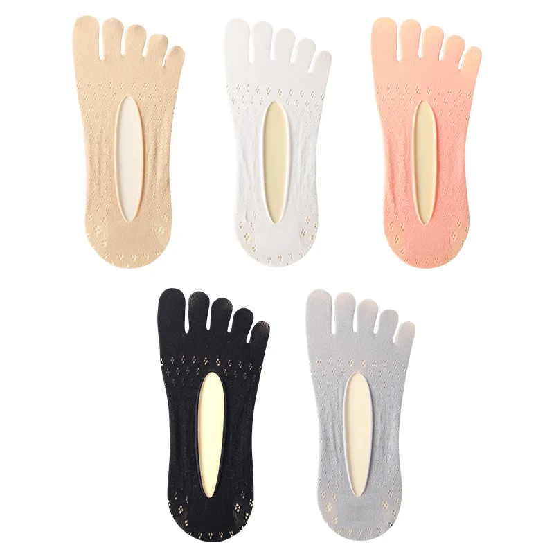 

Women Summer Five-Finger Socks Ultrathin Funny Toe Invisible Sokken With Silicone Anti-Skid Breathable Anti-Friction Dropship