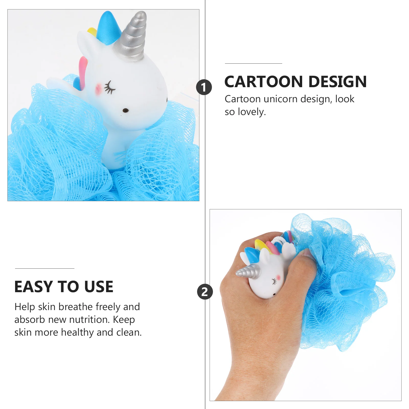 Единорог шарик для ванны скруббер пуфы душа сетка малышей детей детская ванночка