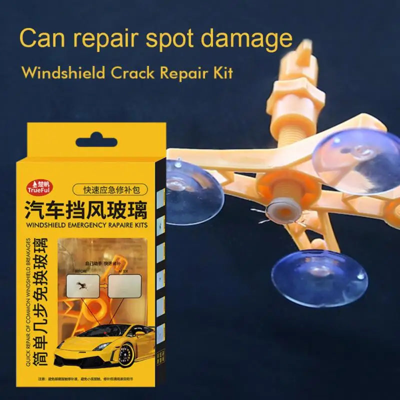 

Windshield Repair Kit Quick Fix Car Cracked Glass Windscreen Repair Tool Kit Resin Sealer DIY Auto Window Screen Polishing