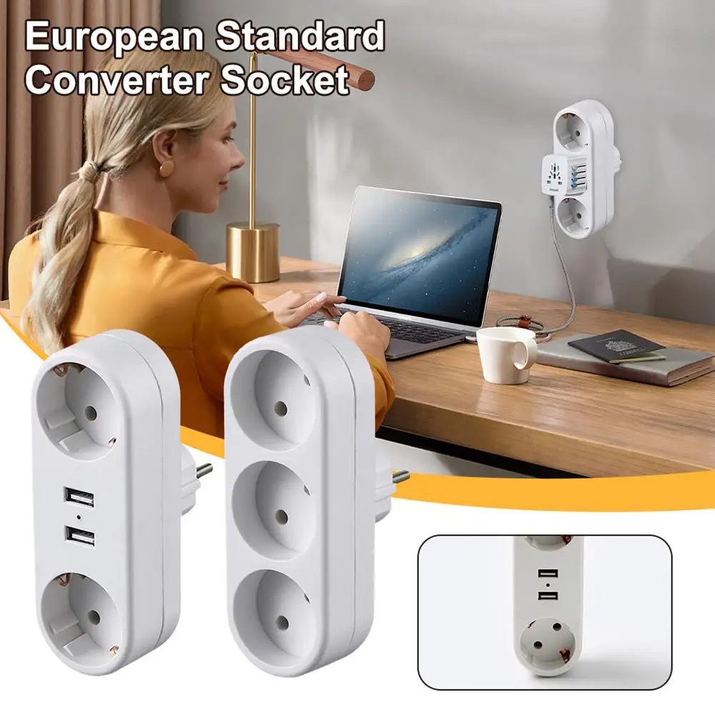 

Multi-functional EU Standard Conversion Socket Household Charging German Outlet Power Extension Plug Board Converter Russia X7X5