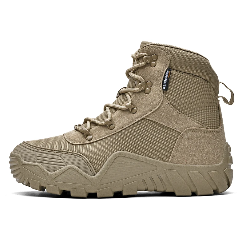 HIKEUP Winter Boots Men Outdoor Hiking Boots Suede High Top Trekking Sneaker Men Waterproof Tactical Combat Plus Size