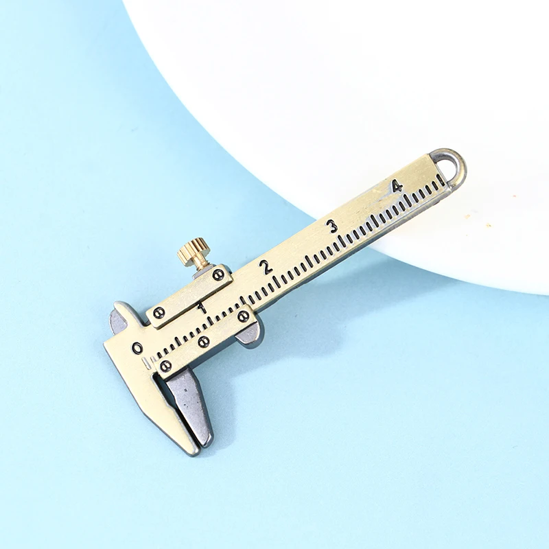 

1/6 1/12 Miniature Vernier Caliper, Dollhouse Decoration Simulation Metal Vernier Caliper Model Dollhouse Mini DIY Decor Toys