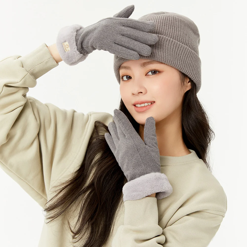 OHYOGA New Fashion Women Gloves Autumn Winter Driving Warm Mitts Women Outdoor Windproof Female Gloves Running Gloves