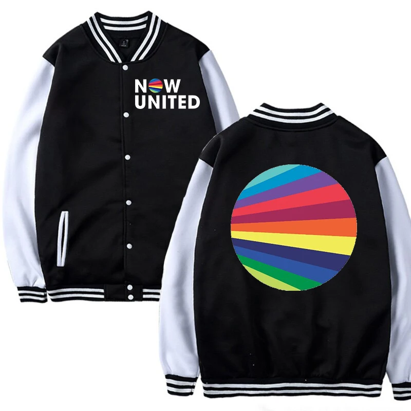 

2020 Now United - Better Album Jackets and Coat Black Now United Hoodie Mens UN Team Baseball Jersey Sweatshirt Streetwear