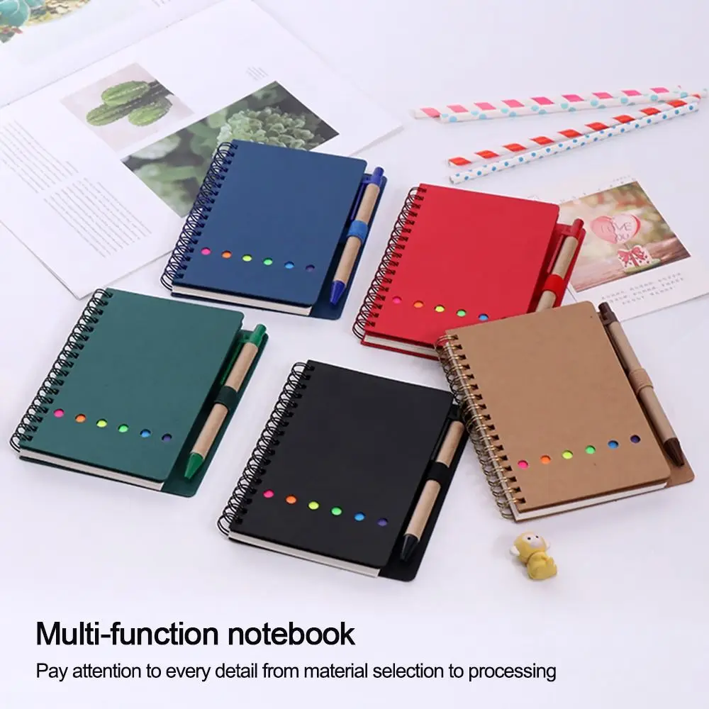 

Refillable Stationery Journal Schedule Ring Binder Daily Planner with Label Stickers Notebook Notepad File Folder