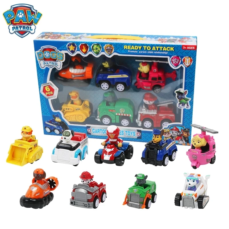 

9 Pcs Paw Patrol Toys Set Dog Puppy Patrol Rescue Car Patrulla Canina Action Figures Model Toy Chase Ryder Vehicle Car Kid Toy