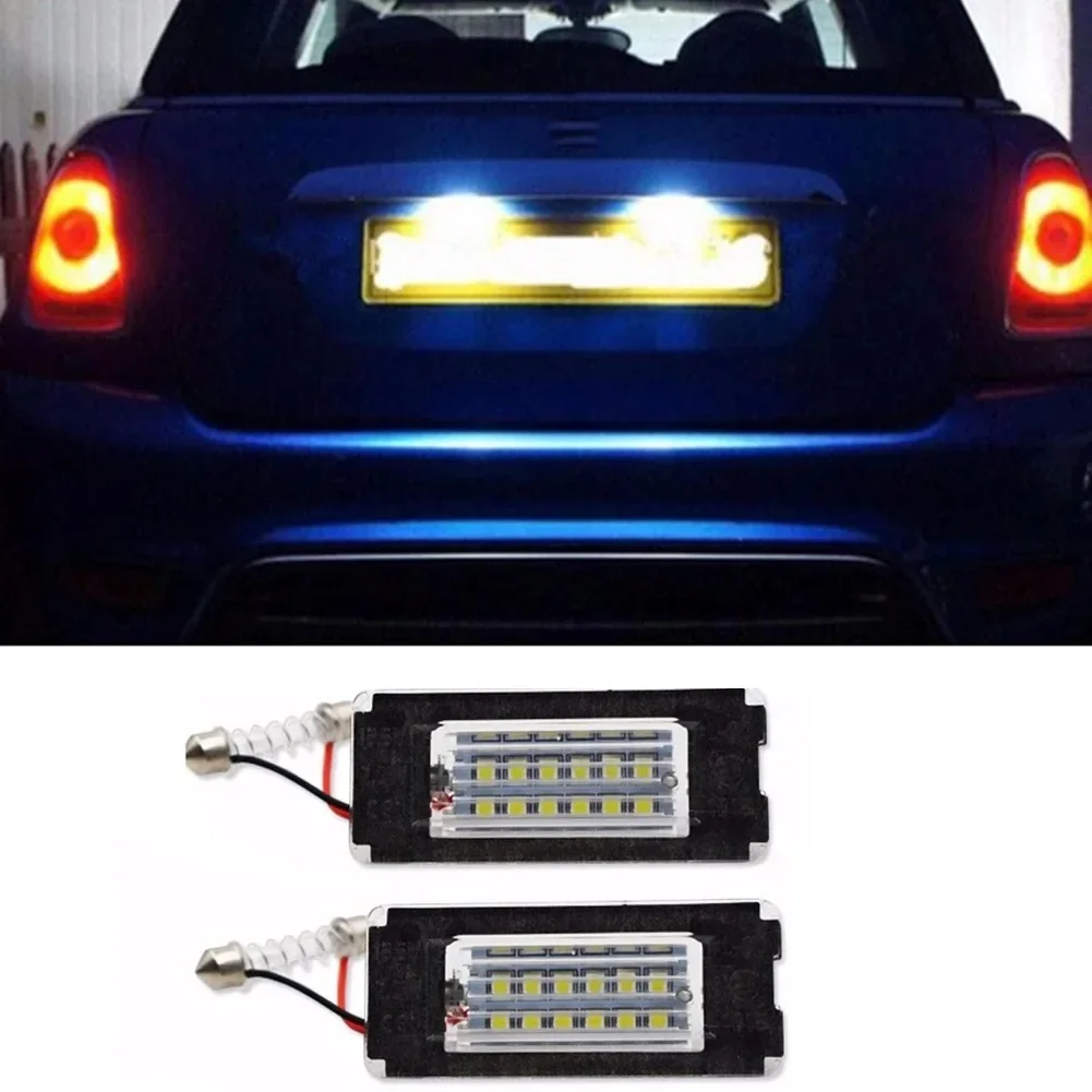 Подсветка номерного знака автомобиля белый 18 SMD Canbus бесплатно для Mini Cooper R56 R57 R58 R59