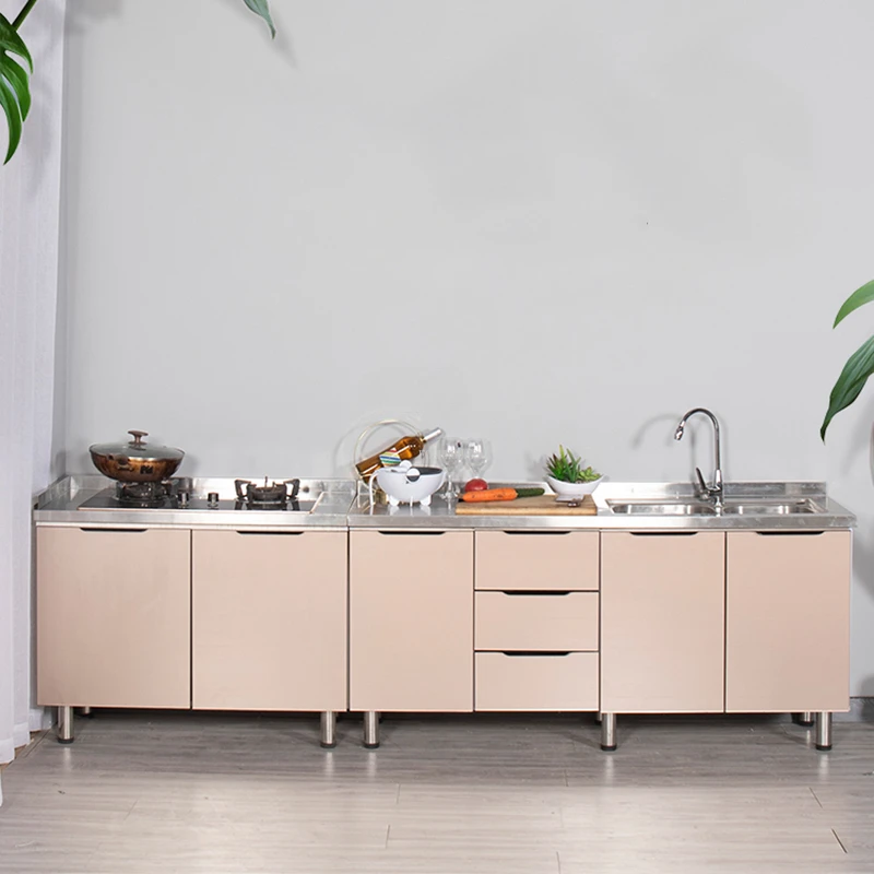 Кухонные шкафы из твердой древесины современная кухонная мебель простой