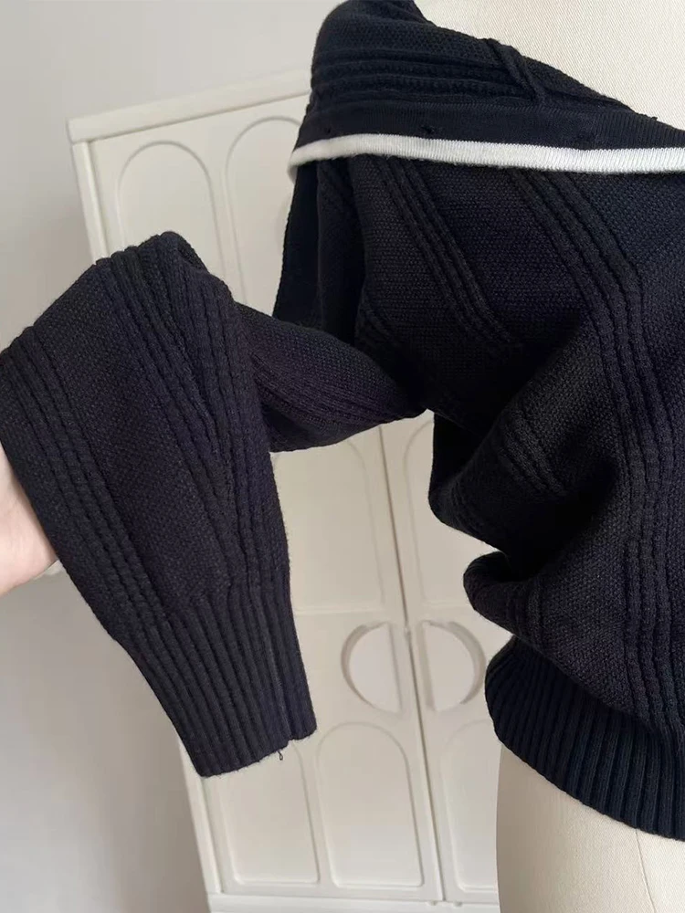 Осень-зима женский консервативный винтажный кардиган с длинным рукавом и