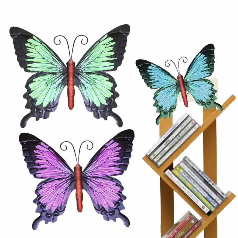 

3 шт., металлические бабочки для украшения стен гостиной