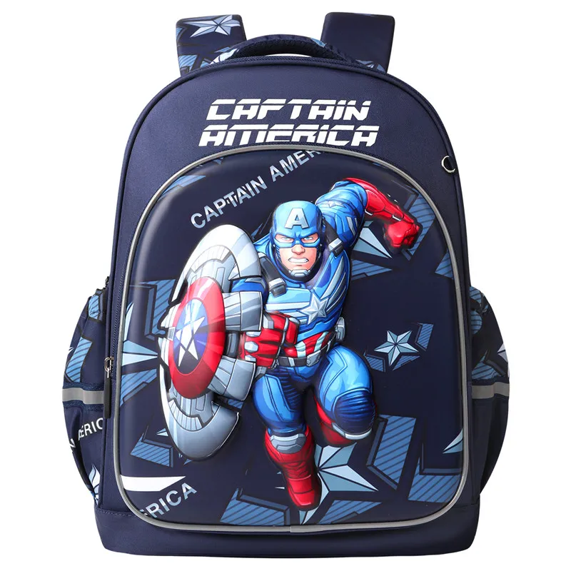 2022 Disney New School Bags For Boys Primary Student Shoulder Orthopedic Backpack Spider Iron Man Captain America Mochilas