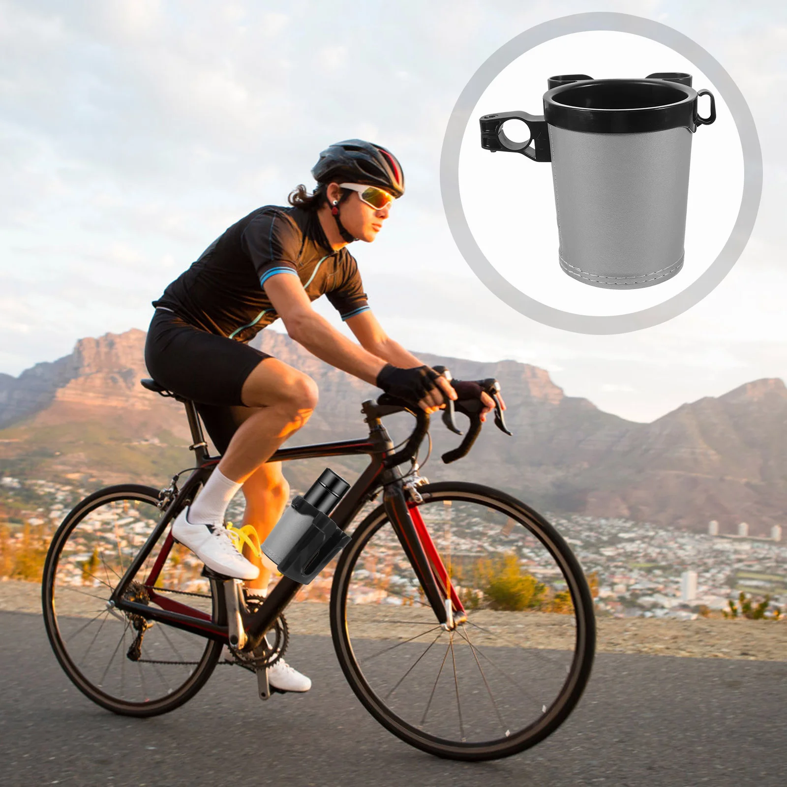 

Cup Holder Water Bottle Bike Portable Bicycle Handlebar Plastic Bottles Bikes Stroller