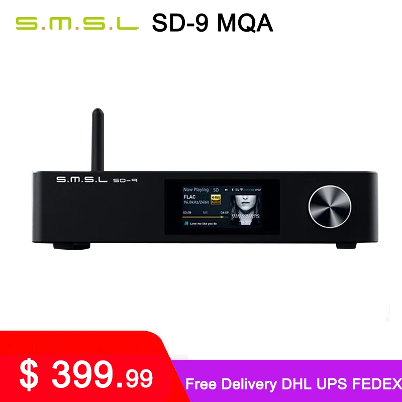 

SMSL SD-9 MQA полное декодирование HIFI Сетевой музыкальный плеер SD9 поддерживает DSD, WAV APE,FLAC AIFF, MP3 Настольный плеер