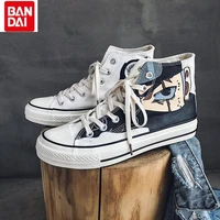 naruto summer new high top canvas rubber sole all match couple students graffiti non slip breathable casual shoes
