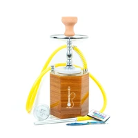 arab acrylic hookah double tube shisha pipe with led light chicha narghile silicone tube hookah narguile smoking accessories