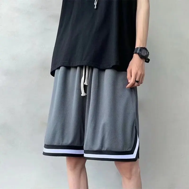 

2023 Men's Casual Shorts Summer Mesh Running Fitness Sport Short Pants Quick Dry Male Loose Basketball Training Pants Beachwear