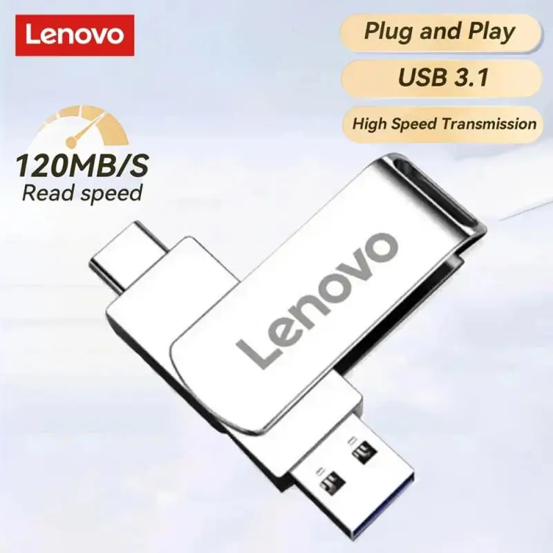 2024 Lenovo 16 ТБ USB 3.1 флэш-накопитель высокоскоростной металлический карта памяти Memoria