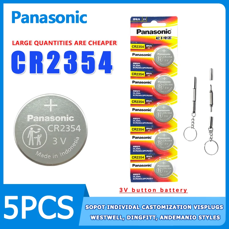 Литиевая батарея Panasonic CR2354 3 в 5 шт. для инструментов пульт дистанционного управления рисоварка хлебопечка Tesla Автомобильный ключ
