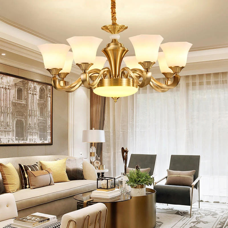 Современная подвеска ULANI из латуни металлическая медная люстра декор для