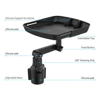 multifunctional 360%c2%b0 rotating car tray mobile phone holder beverage coffee small table food rack water cup seat phone bracket