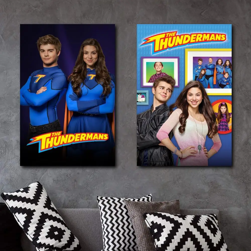 

The Thundermans Action TV Show Low Poly Poster Painting Canvas Prints Bedroom Large home decor Wall Art Picture canvas wall