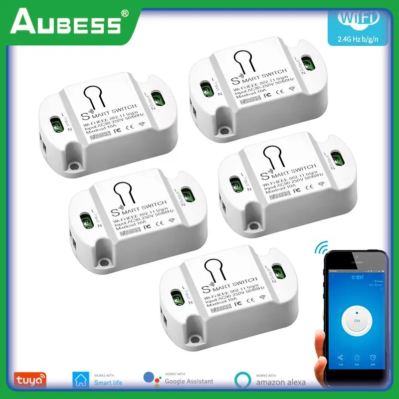 

Smart Life Wireless Switches Timer Tuya Smart Switch Wifi 10a Mini Work With Alexa Google Home Smart Home Breaker Module