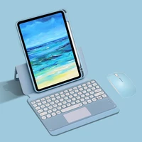 touchpad keyboard cover for ipad 9 8 7 10 2 inch 2021 2020 2019 russian spanish magnetic wireless keyboard case smart standpen