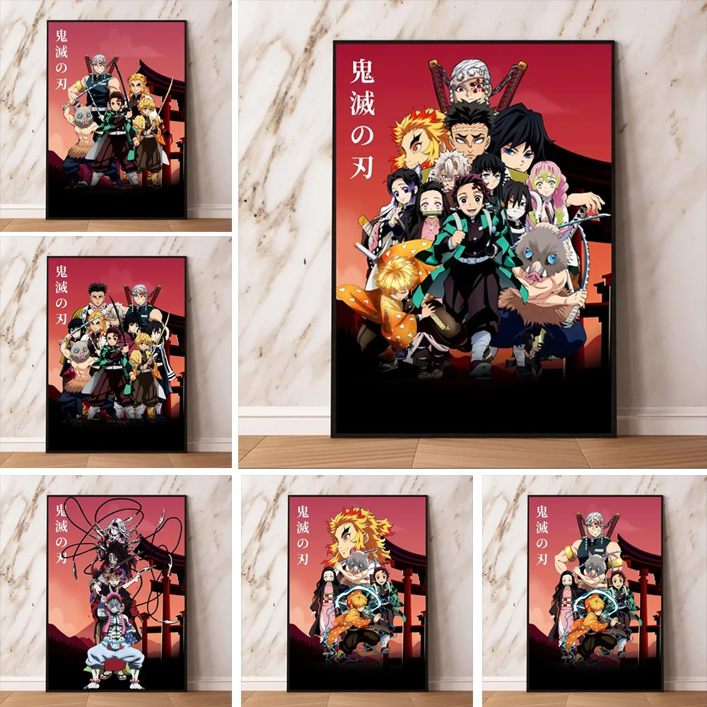 

Настенная картина с изображением рассекающего демонов, искусство на стене, модульные плавки из аниме, постеры на холсте для гостиной