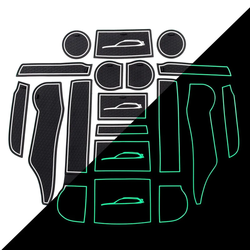 

Прокладка дверного слота для Subaru Forester SK 2019-2021, Противоскользящий коврик с желобом, подставка под чашку, подставка под ворота, автомобильные аксессуары