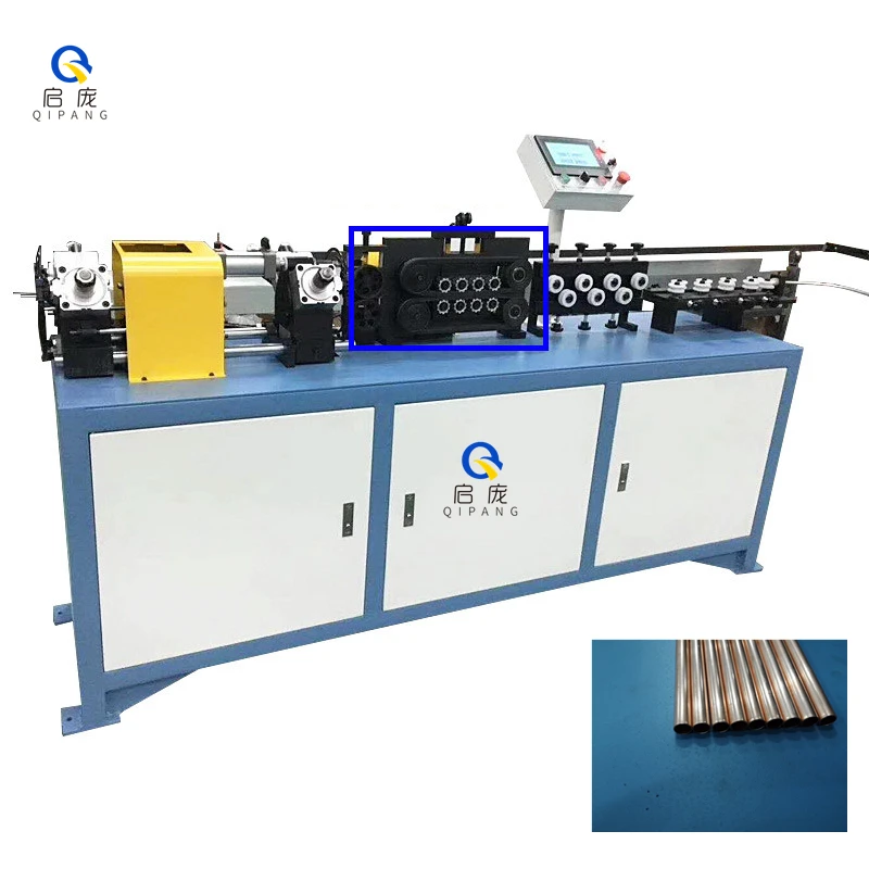 

QIPANG 12.7mm 1/2''/15.88mm 5/8‘’ Straightener chip-less Cutter machine Coppe/ Stainless/Tube Straightening and Cutting Machine
